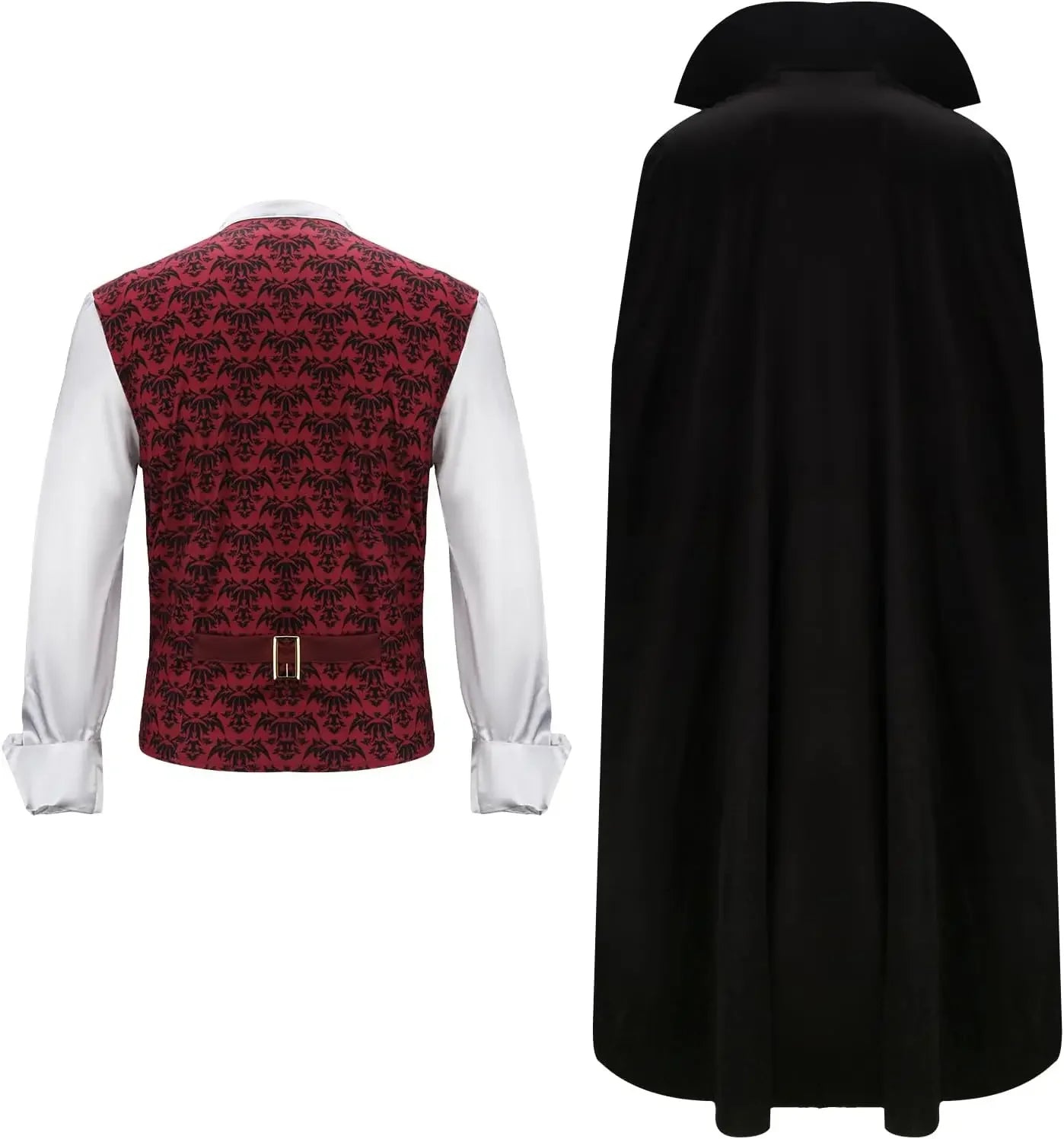Men's Victorian Vampire Costume | Gothic Shirt & Long Cape Halloween Costumes - The Eezee Shop