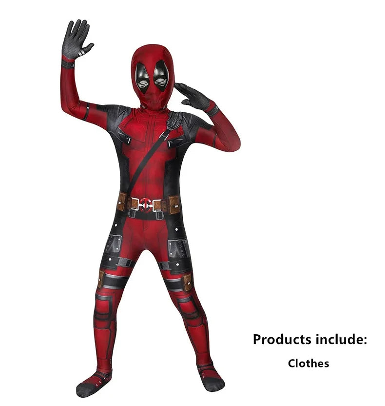 Deadpool Costume with Telescopic Swords | Superhero Jumpsuit Cosplay Costumes - The Eezee Shop