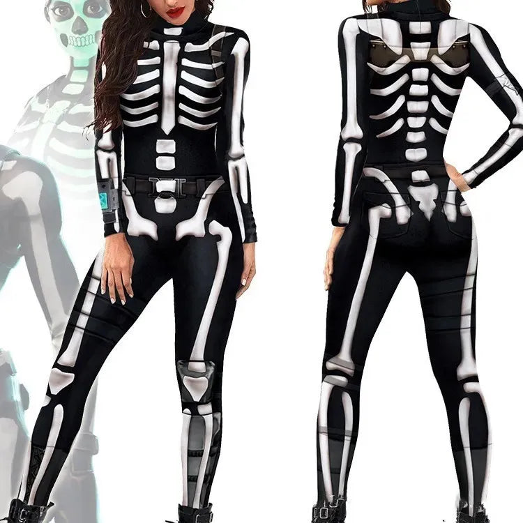 3D Skeleton Zentai Bodysuit | Couples Halloween Jumpsuit Halloween Costumes - The Eezee Shop