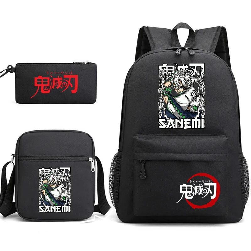 Demon Slayer Backpack 3-Piece Set | Shoulder Bag & Pencil Case Backpacks - The Eezee Shop