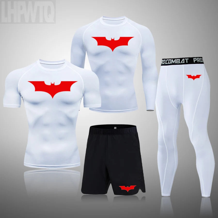 Men's Superhero Compression Set | Quick-Dry Gym Rashguard Suit Gym & Compression Wear - The Eezee Shop