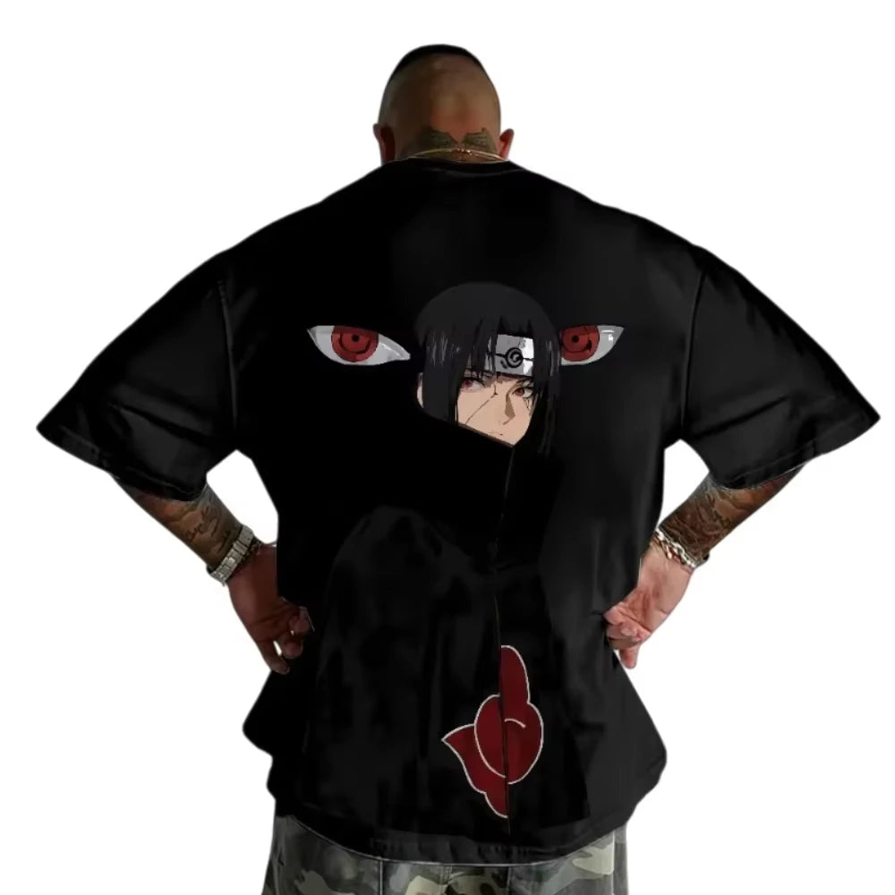 Naruto Men Women‘s Itachi Uchiha Printed Japanese Anime 2026 Summer New Hot-Selling Short-Sleeved Fashion Cotton Printed T-shirt Anime Tshirts - The Eezee Shop