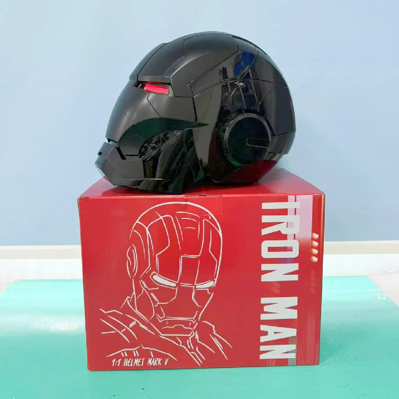 Black Iron Man Mk5 Helmet | Voice-Activated Wearable Helmet Cosplay Masks & Helmets - The Eezee Shop