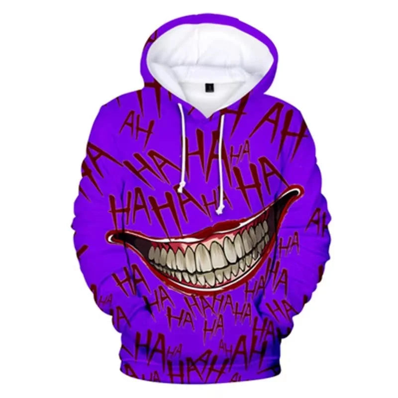 Joker 3D Print Hoodie | Funny Oversized Hip Hop Sweatshirt Hoodies & Sweatshirts - The Eezee Shop