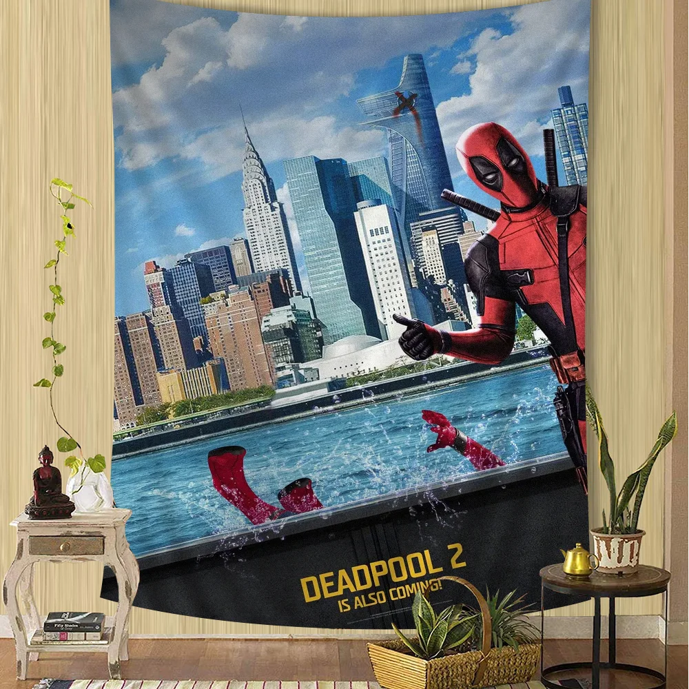 Deadpool Wall Tapestry | Large Hanging Dorm & Room Decor Wall Tapestries - The Eezee Shop