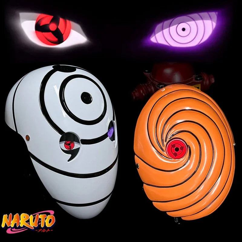Obito Light-Up White Mask | Naruto Kids Halloween Cosplay Mask Cosplay Masks & Helmets - The Eezee Shop