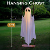 Large Hanging Swing Ghost | Light-Up Outdoor Halloween Decor Outdoor Halloween Decorations - The Eezee Shop