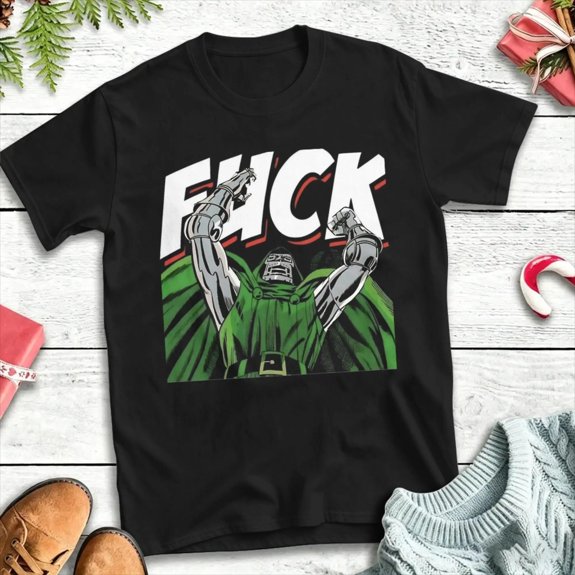 Doctor Doom Oversized Streetwear T-Shirt | Harajuku Graphic Tee Graphic Tees - The Eezee Shop