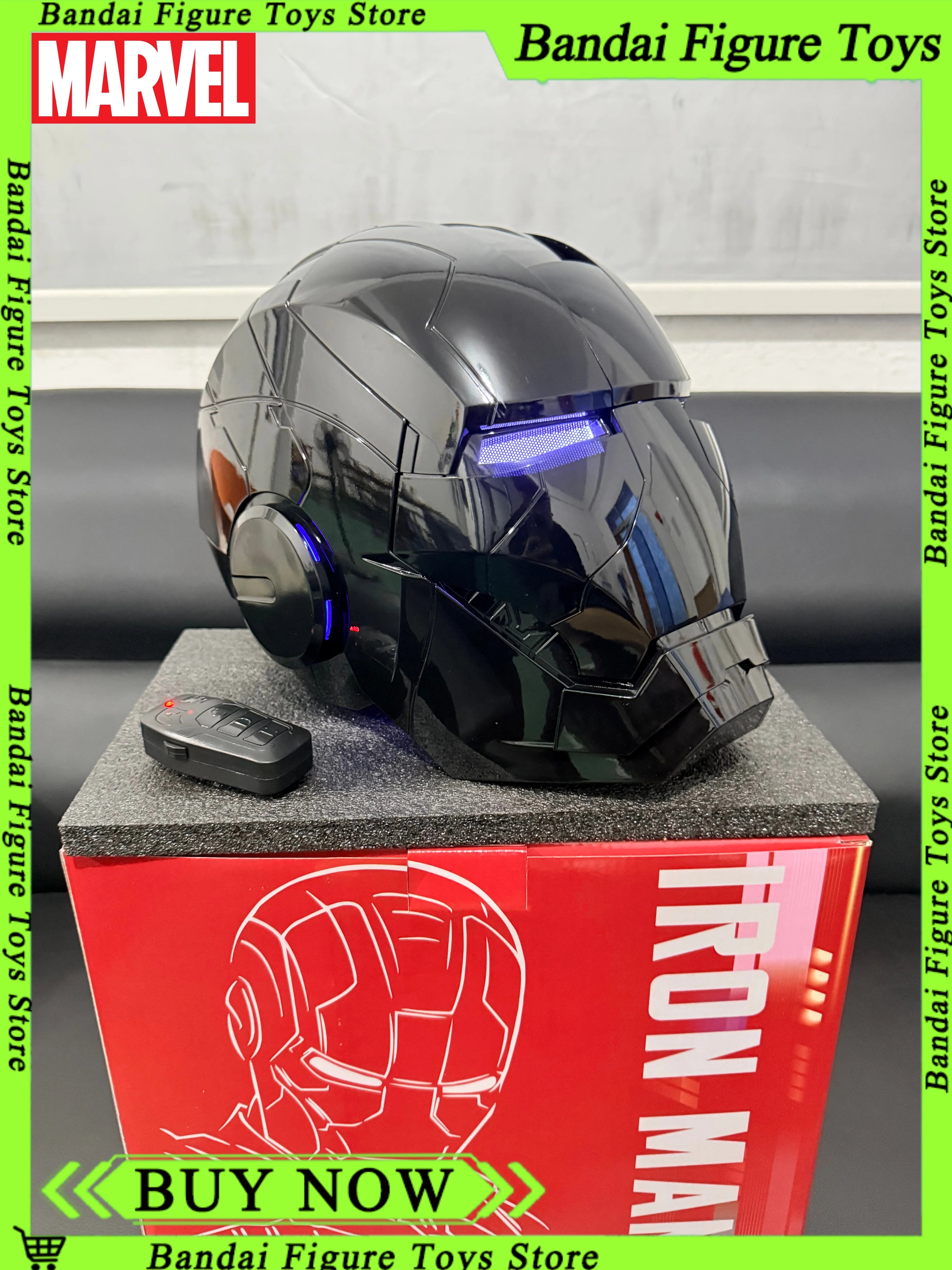 Black Iron Man Mk5 Helmet | Voice-Activated Wearable Helmet Cosplay Masks & Helmets - The Eezee Shop