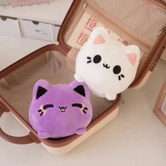20cm Kawaii Black Cat Stuffed Animal Purple Kitty Plush Toys Pink Peachy Cat Soft Dolls Cute Plushie Presents For Girl Friends