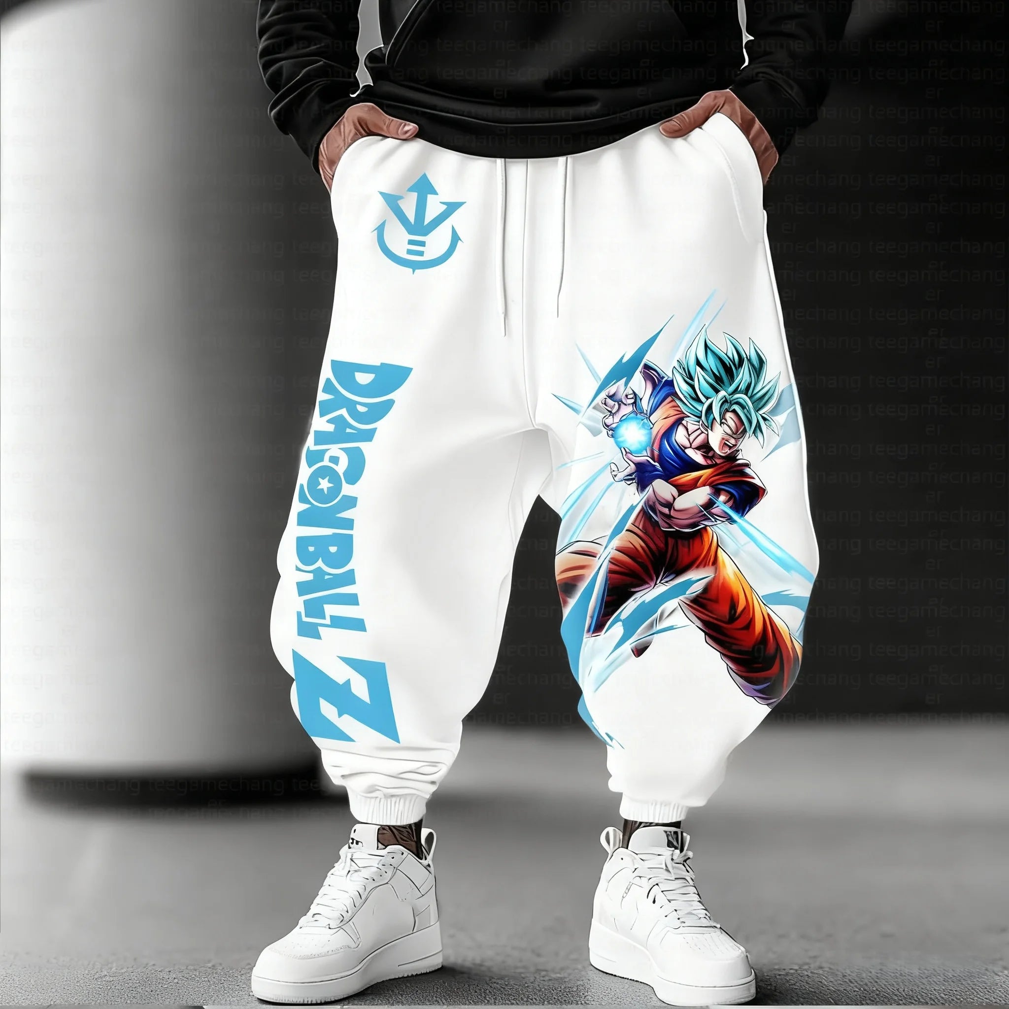 Goku SSB 3D Print Joggers | Quick-Dry Oversized Sports Pants Joggers & Pants - The Eezee Shop