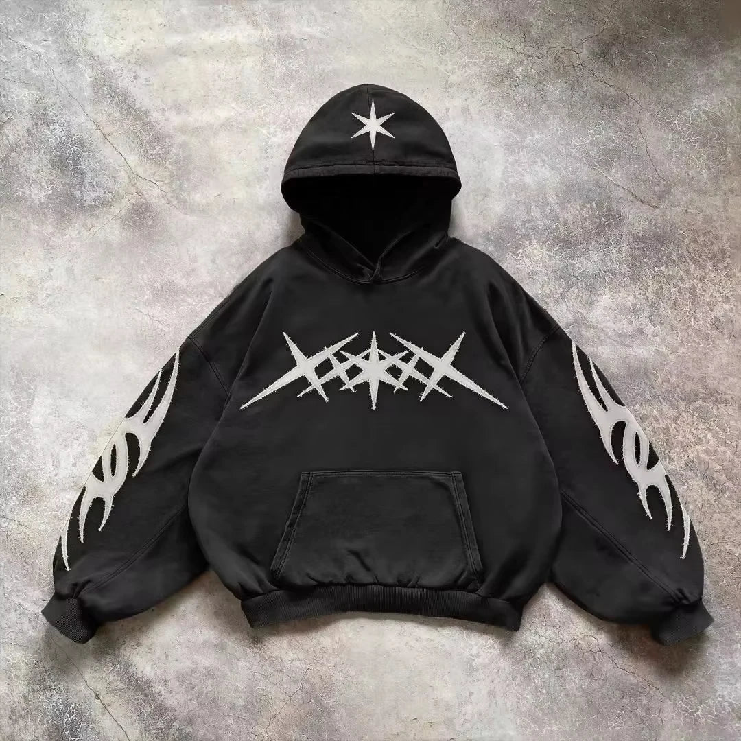 Retro Grunge Graphic Hoodie | Y2K Punk Unisex Pullover Hoodies & Sweatshirts - The Eezee Shop