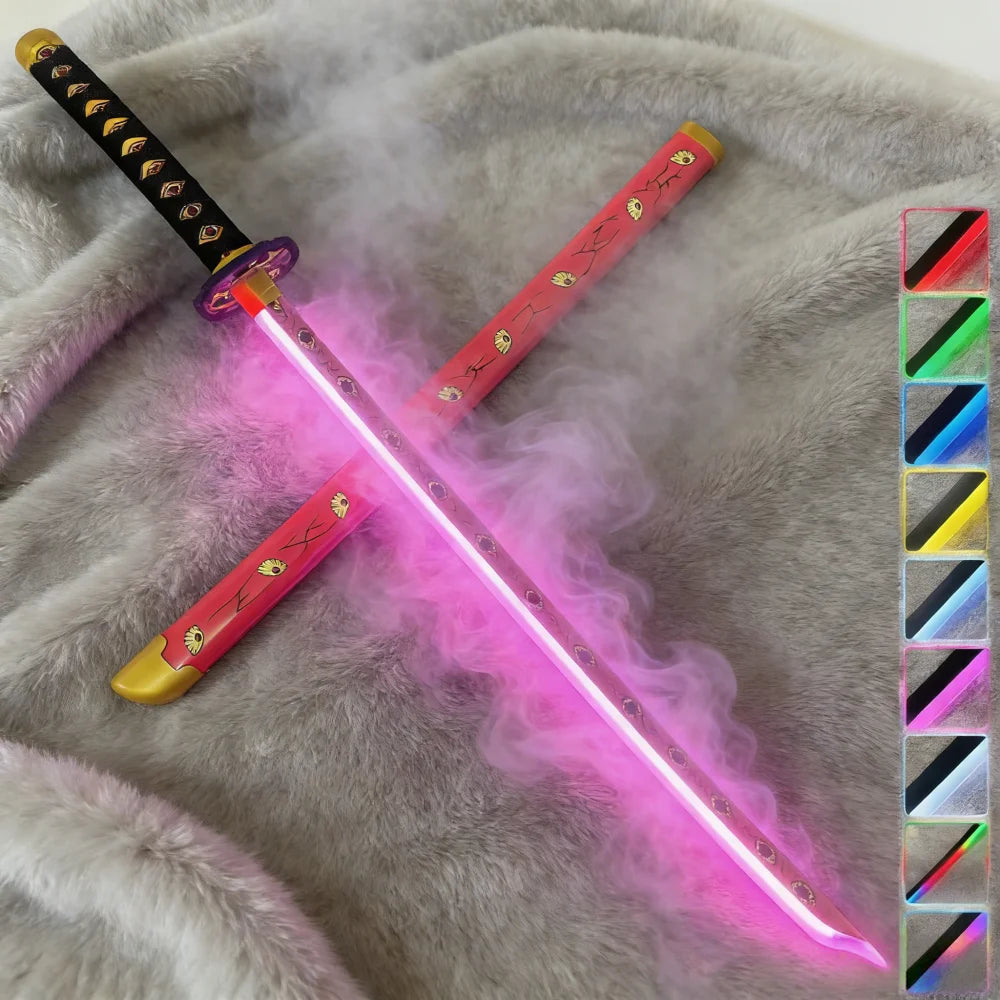 Byakuya Kuchiki LED Katana | 40" Bleach Wooden Cosplay Sword Cosplay Props - The Eezee Shop