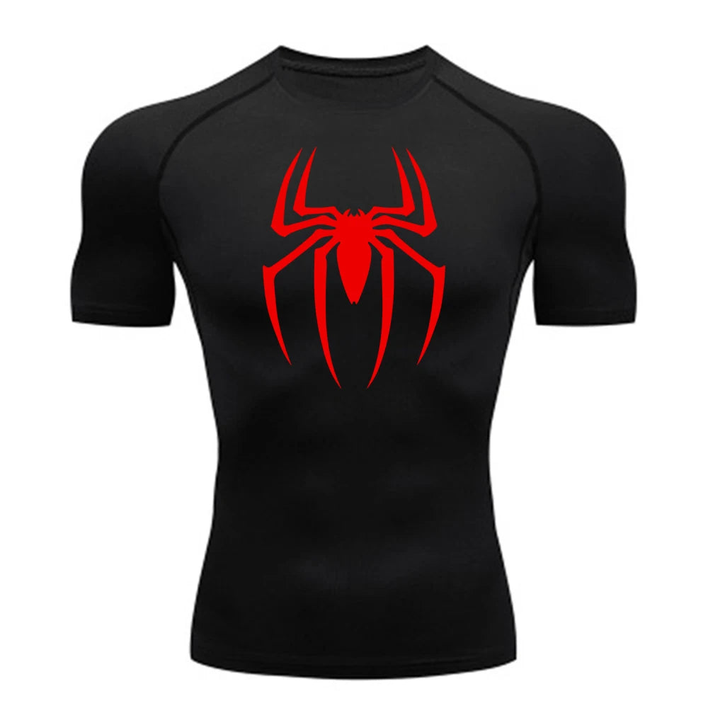 Spider Print Compression Shirt | Men's Quick-Dry Gym Jersey Gym & Compression Wear - The Eezee Shop