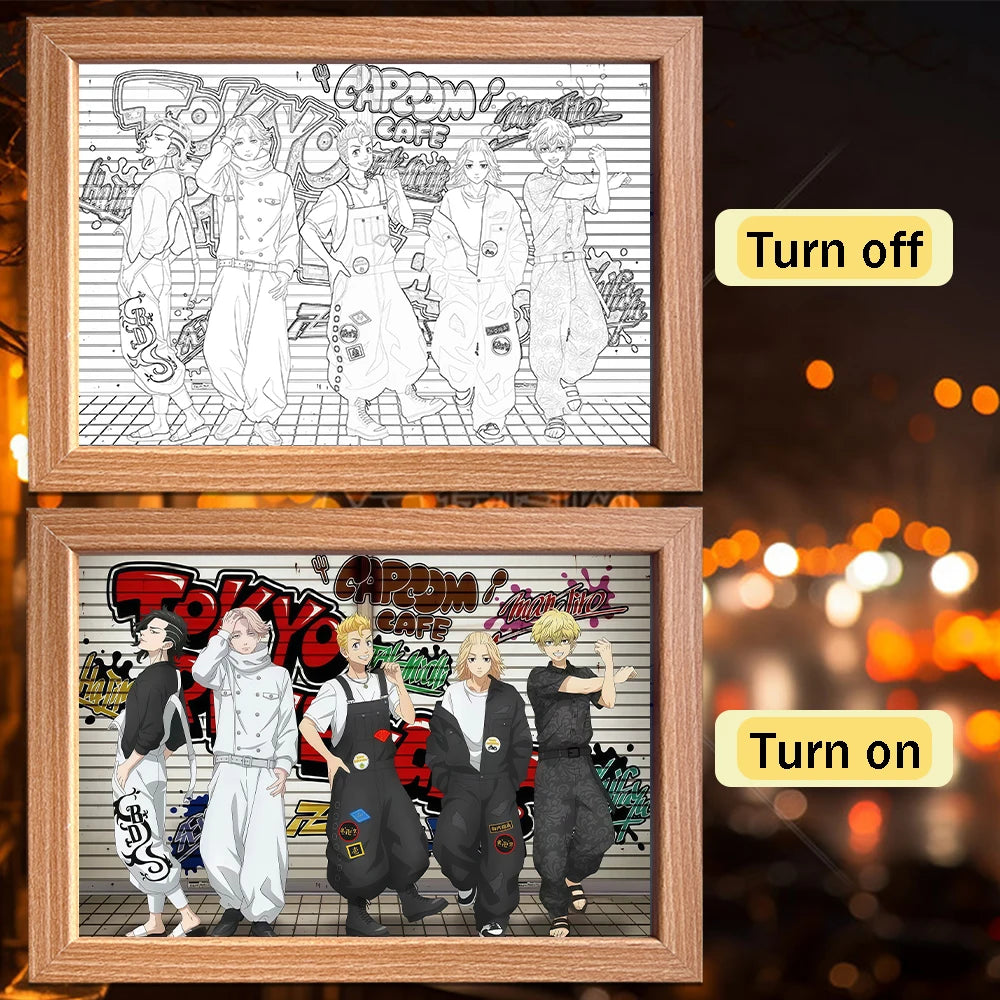 Naruto Light Painting LED Frame | Anime Night Light Wall Decor Lamps & Night Lights - The Eezee Shop