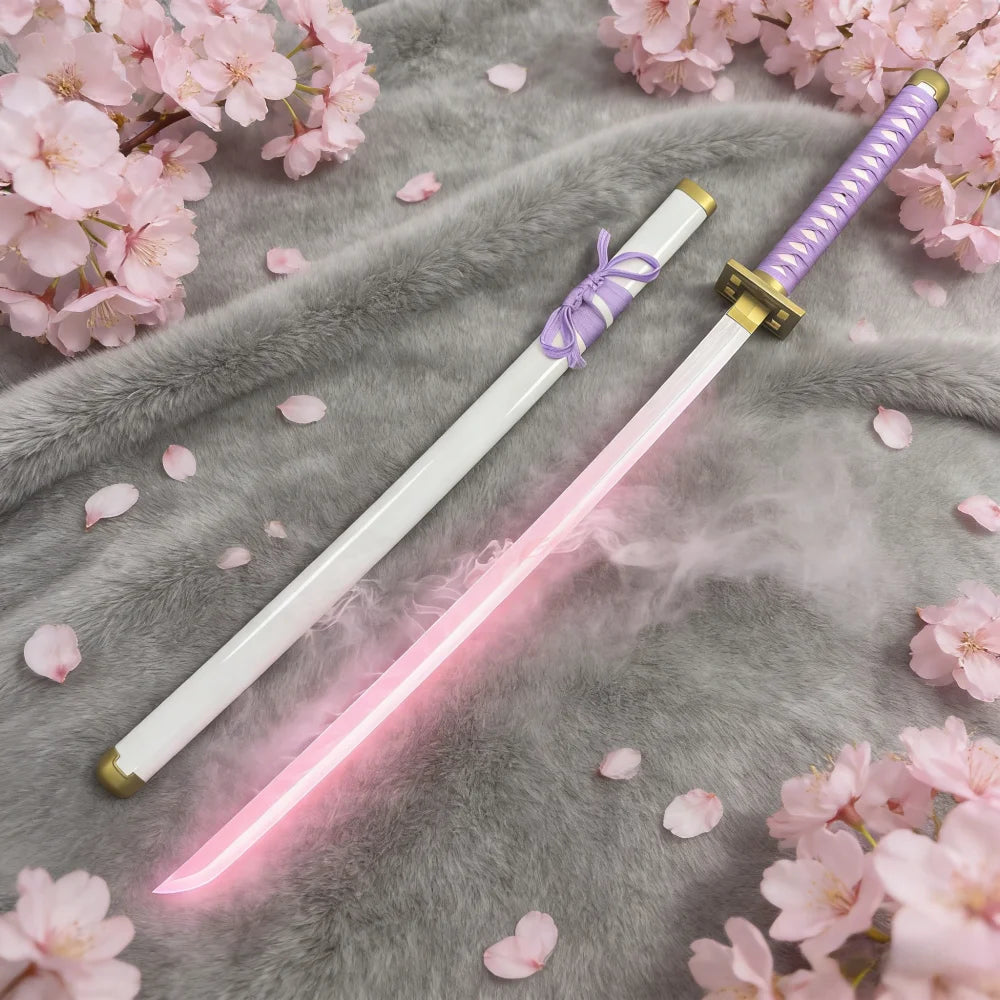 Byakuya Kuchiki LED Katana | 40" Bleach Wooden Cosplay Sword Cosplay Props - The Eezee Shop