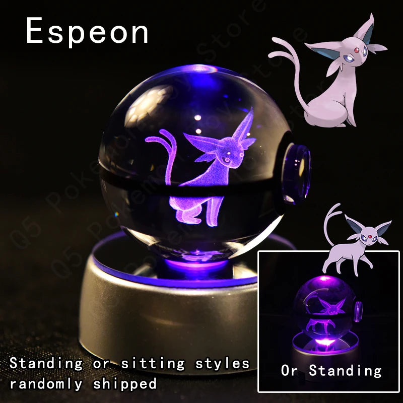 Pokemon 3D Crystal Ball Night Light | Mewtwo, Pikachu & Gengar Lamps & Night Lights - The Eezee Shop