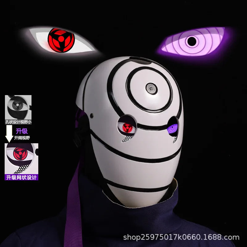 Obito Uchiha Light-Up Mask | Naruto Sharingan Cosplay Helmet Cosplay Masks & Helmets - The Eezee Shop