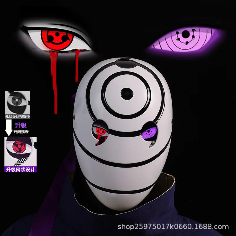 Obito Uchiha Light-Up Mask | Naruto Sharingan Cosplay Helmet Cosplay Masks & Helmets - The Eezee Shop