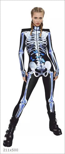3D Skeleton Zentai Bodysuit | Couples Halloween Jumpsuit Halloween Costumes - The Eezee Shop