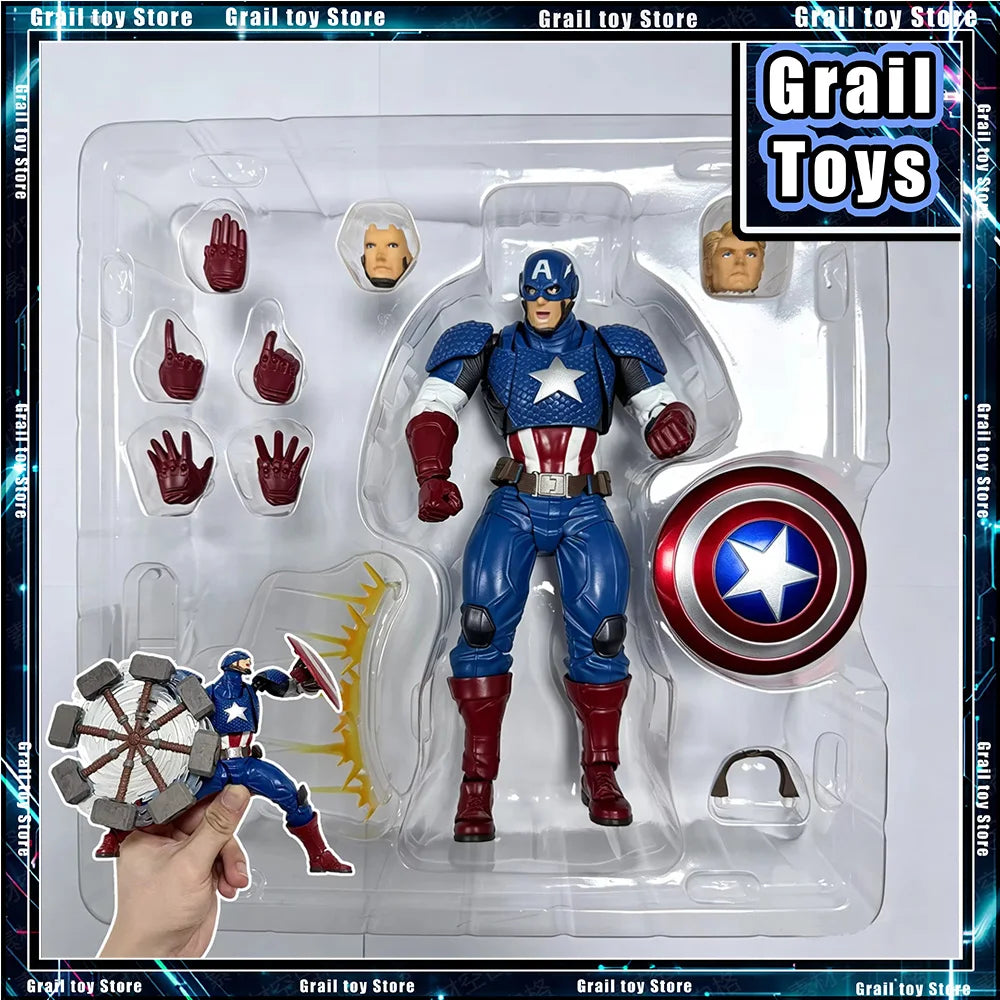 Captain America Poseable Figure | Steve Rogers Collectible Collectible Figures - The Eezee Shop