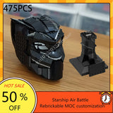 Black Panther Bust Building Block Set | MOC Display Model Building Block Sets - The Eezee Shop