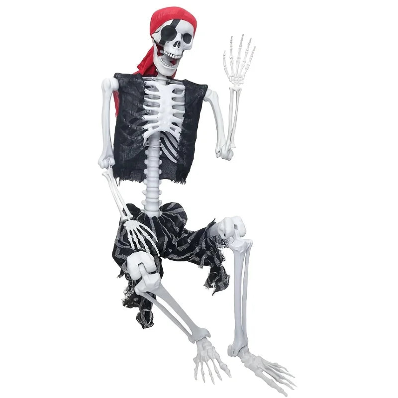 Life-Size Realistic Human Skeleton | Pirate Party Halloween Prop Outdoor Halloween Decorations - The Eezee Shop