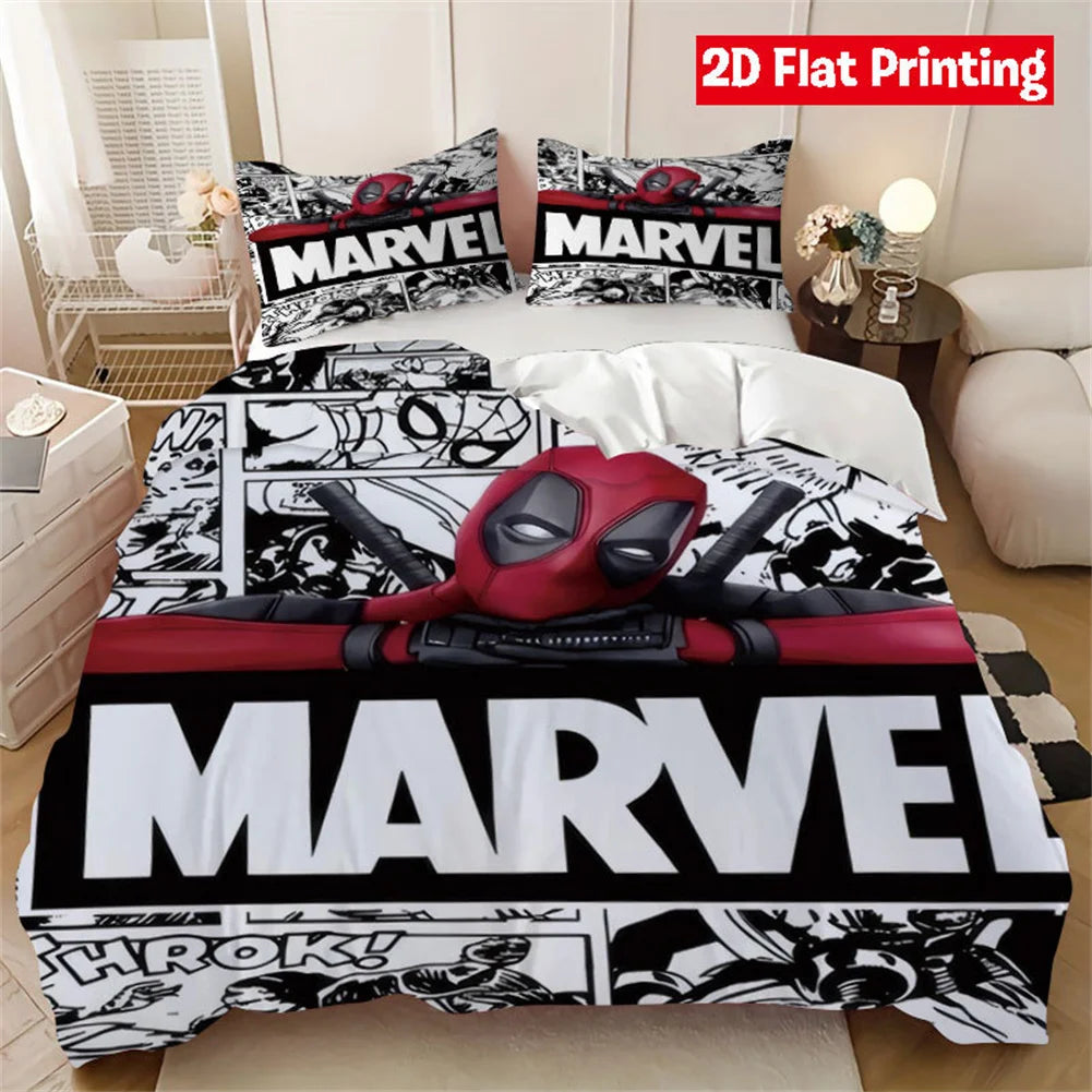 Deadpool Duvet Cover Set | 3D Print Bedding with Pillowcases Bedding - The Eezee Shop