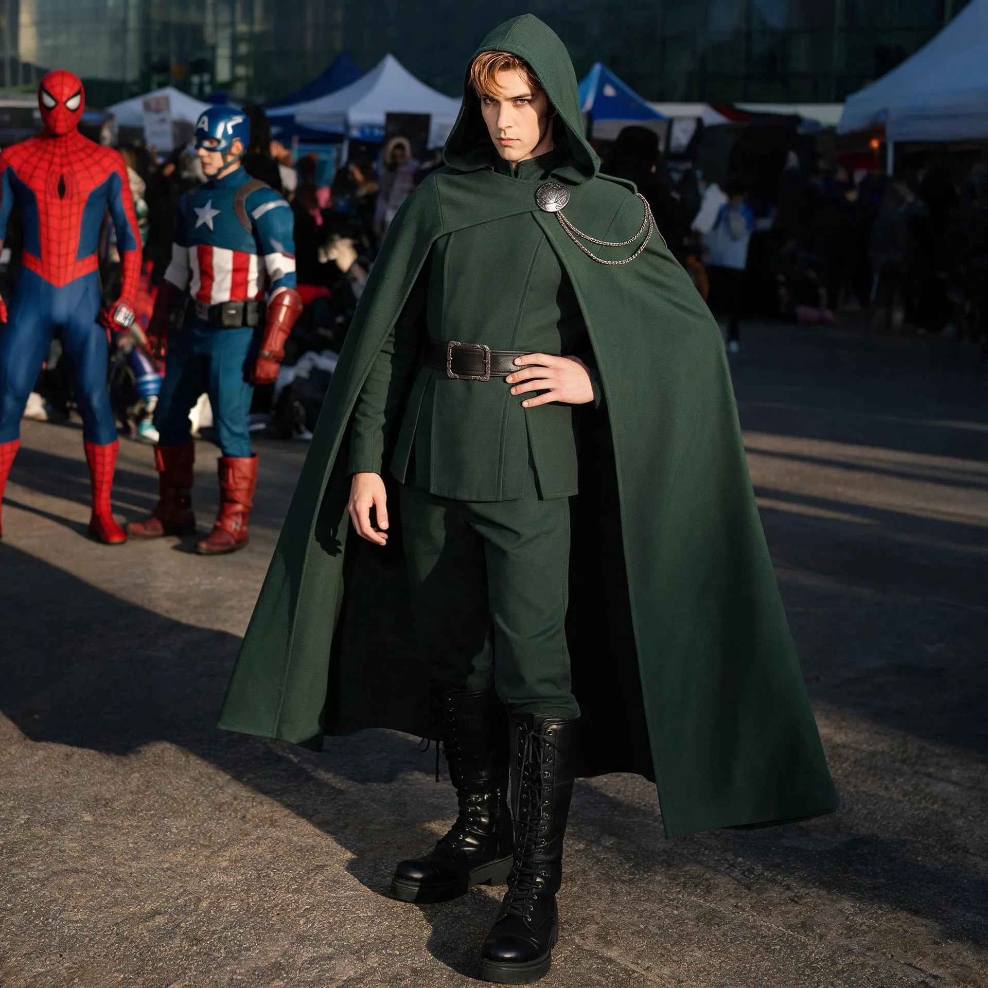 Doctor Doom Classic Villain Costume | Hooded Cape, Belt & Armor Cosplay Costumes - The Eezee Shop