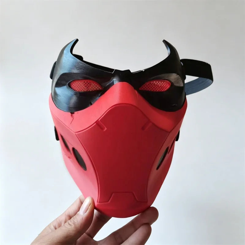 Red Hood Half Face Mask | Jason Todd Cosplay Helmet Cosplay Masks & Helmets - The Eezee Shop