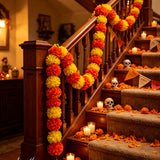 Artificial Marigold Garland | 2-Pack 3m Day of the Dead Decor Wreaths & Garlands - The Eezee Shop