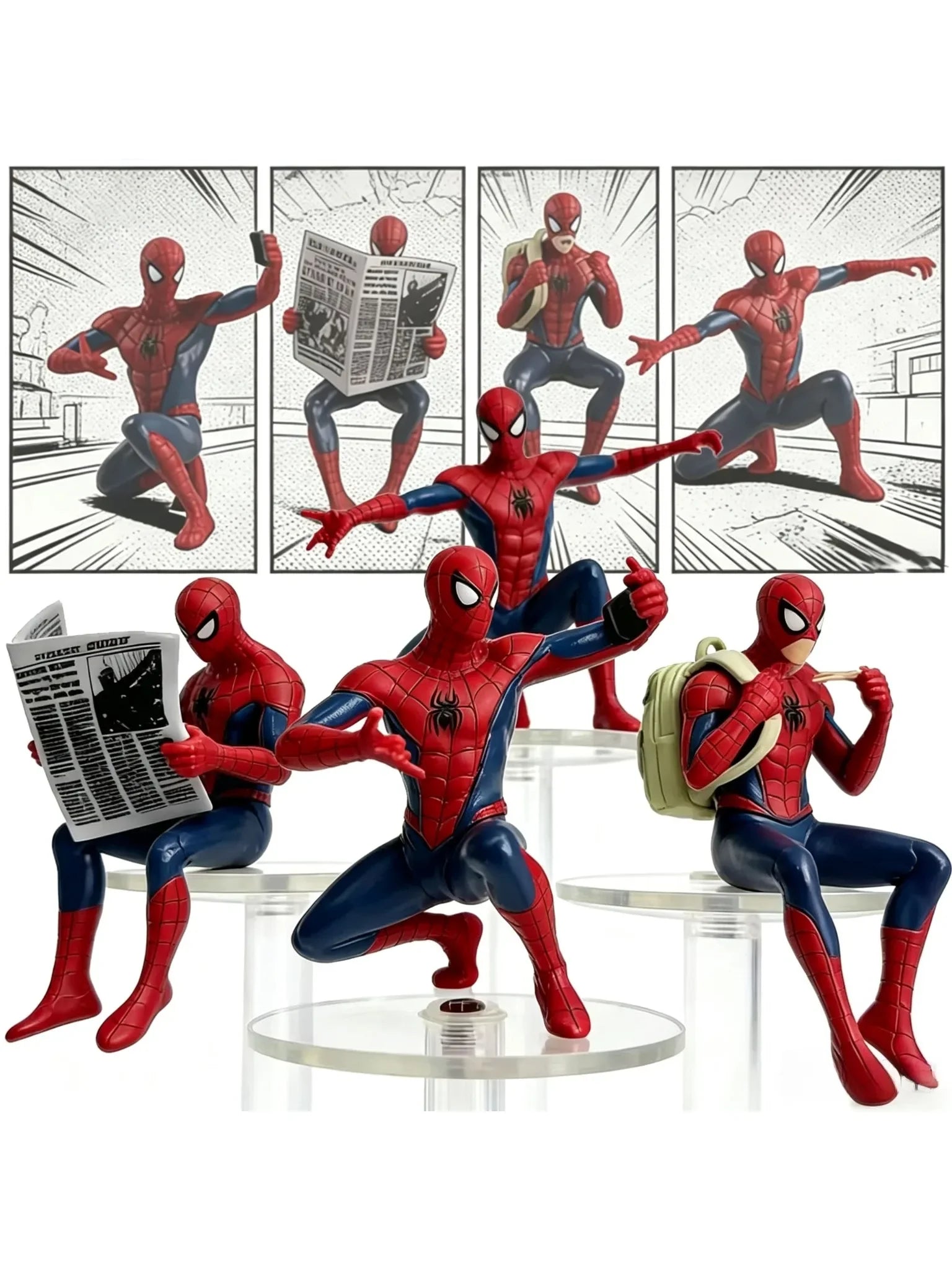 Mini Spider-Man Figure | 7-9cm Handmade Desktop Model Collectible Figures - The Eezee Shop