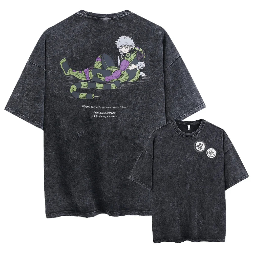 Anime Hunter X Hunter Washed New Arrival Mens Clothes Tee Shirt Homme Graphic T-Shirts Men Anime Tshirts - The Eezee Shop