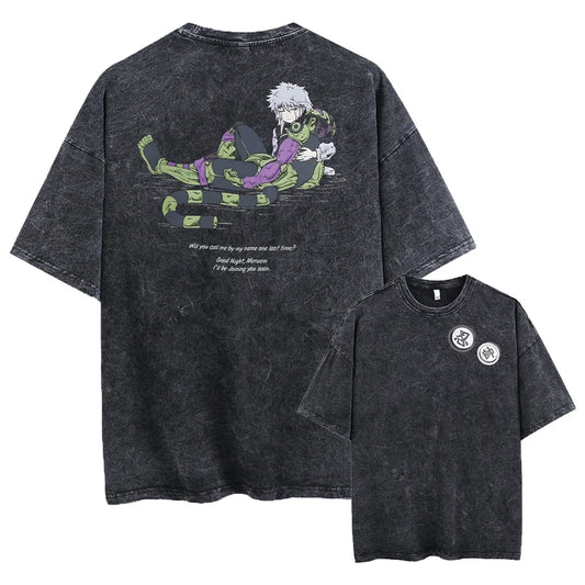 Anime Hunter X Hunter Washed New Arrival Mens Clothes Tee Shirt Homme Graphic T-Shirts Men Anime Tshirts - The Eezee Shop