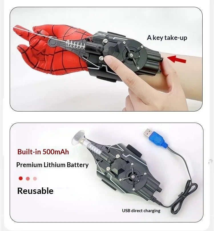 Retractable Web Shooter | Wrist-Mounted Rope Launcher Prop Cosplay Props - The Eezee Shop