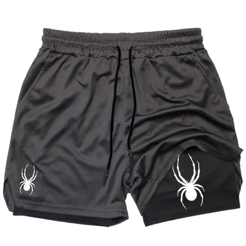 2026 Summer New Spider Men's Sports Shorts 2 in 1 Gym Running Shorts Other - The Eezee Shop