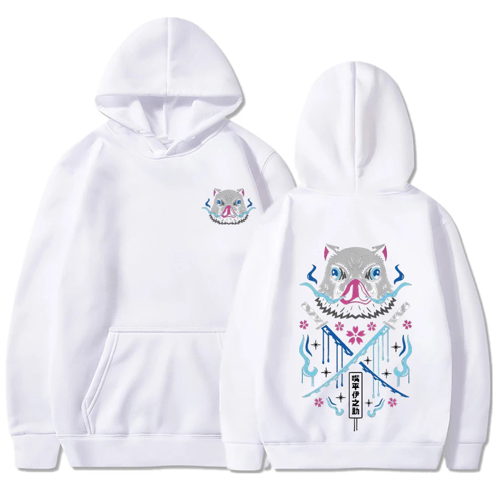 Inosuke Hoodie | Demon Slayer Kawaii Manga Pullover Hoodies & Sweatshirts - The Eezee Shop