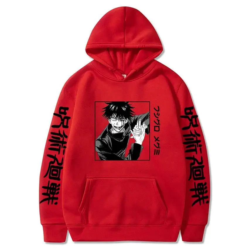Megumi Fushiguro Hoodie | Jujutsu Kaisen Harajuku Pullover Hoodies & Sweatshirts - The Eezee Shop