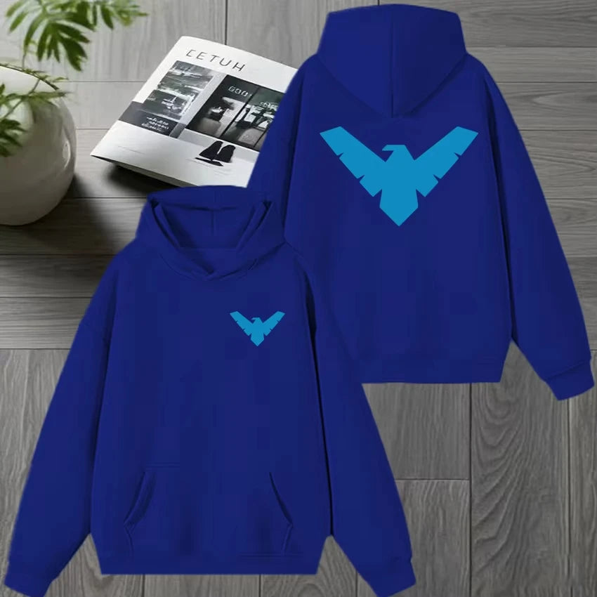 Nightwing Graphic Zip-Up Hoodie | Unisex Retro Winter Jacket Hoodies & Sweatshirts - The Eezee Shop