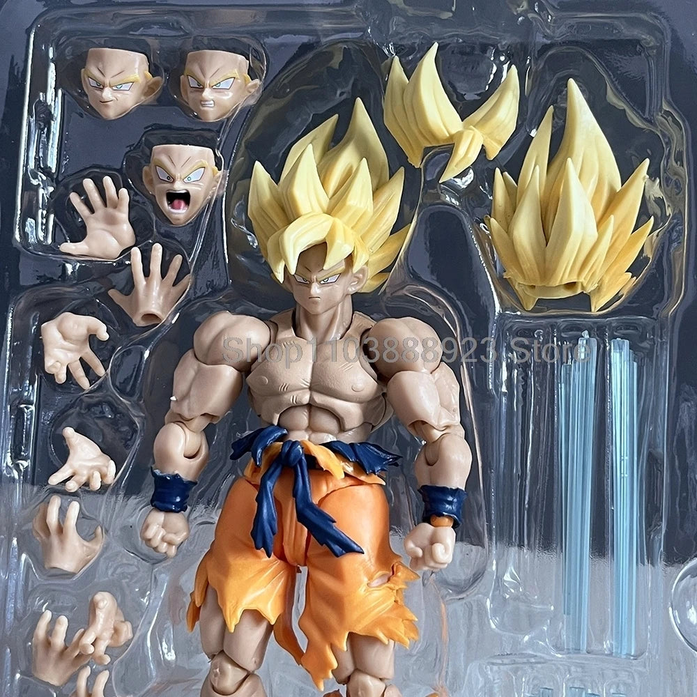 Battle-Damaged Super Saiyan Goku Figure | Articulated DBZ Collectible Figures - The Eezee Shop