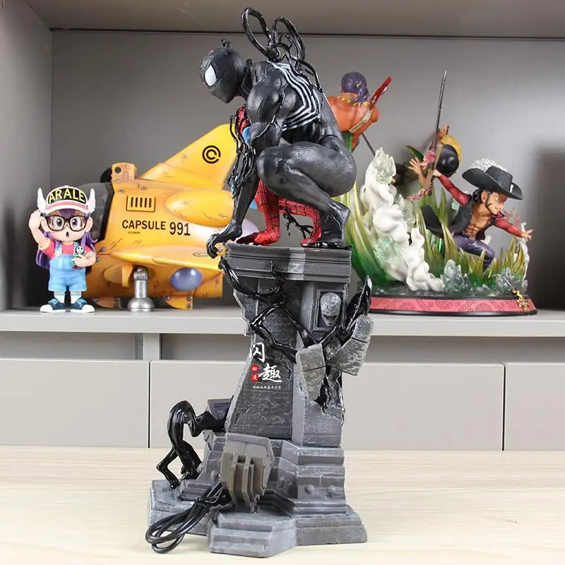Venom Symbiote Light-Up Statue | Crouching Spider-Man GK Figure Collectible Figures - The Eezee Shop