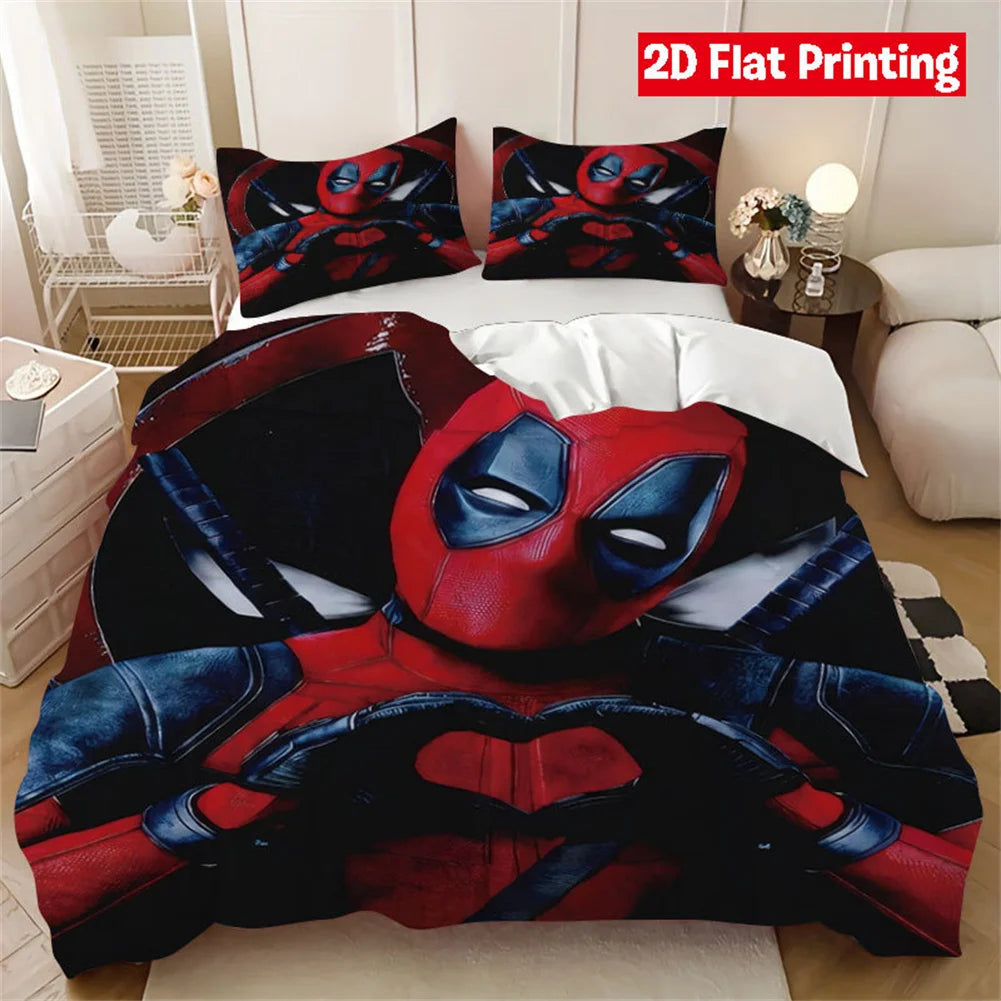 Deadpool Duvet Cover Set | 3D Print Bedding with Pillowcases Bedding - The Eezee Shop