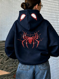 Women's Spider Graphic Hoodie | Casual Streetwear Pullover Hoodies & Sweatshirts - The Eezee Shop