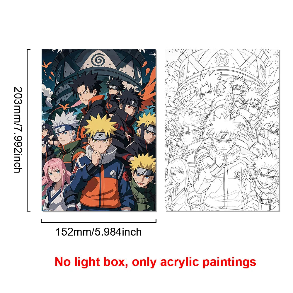Naruto Light Painting LED Frame | Anime Night Light Wall Decor Lamps & Night Lights - The Eezee Shop
