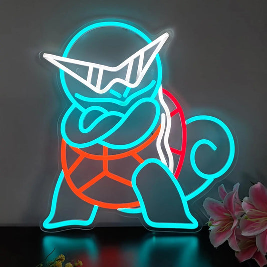 Pokémon Squirtle Neon Sign LED Wall Decor for Anime Bedroom & Gaming Room Anime Lamps - The Eezee Shop