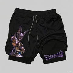 Dragon Ball Goku Anime Gym Shorts Men Double-layer 2-in-1 Sports Pants New Summer Japanese Cartoon Print Beach Pants Streetwear Performance shorts - The Eezee Shop