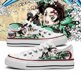 Tanjiro Canvas Sneakers | Demon Slayer Low-Top Graffiti Shoes Sneakers - The Eezee Shop