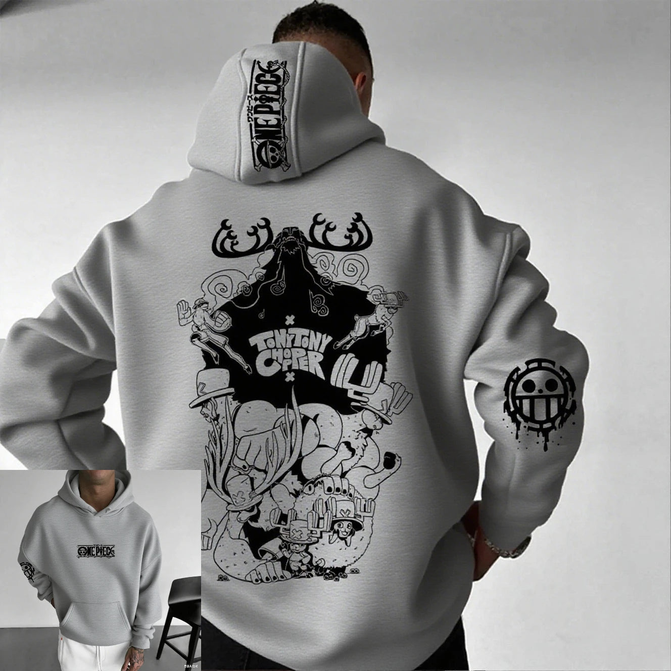 Tony Tony Chopper Graphic Hoodie | One Piece Pullover Hoodies & Sweatshirts - The Eezee Shop