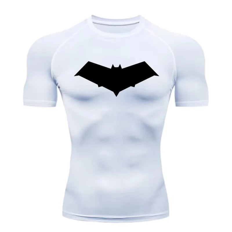 Bat Print Compression Long Sleeve | Men's Quick-Dry Rashguard Gym & Compression Wear - The Eezee Shop