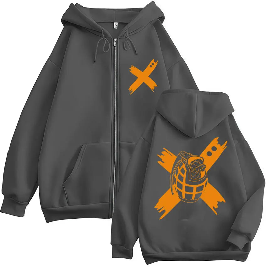 My Hero Academia Zip-Up Hoodie | Vintage Fleece Sweatshirt Hoodies & Sweatshirts - The Eezee Shop
